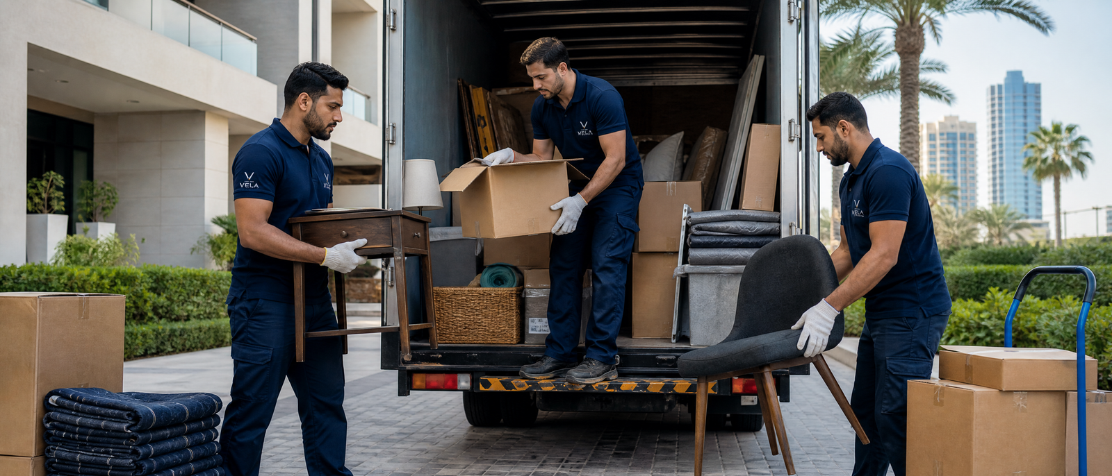 Unwanted furniture cleared during a Dubai move