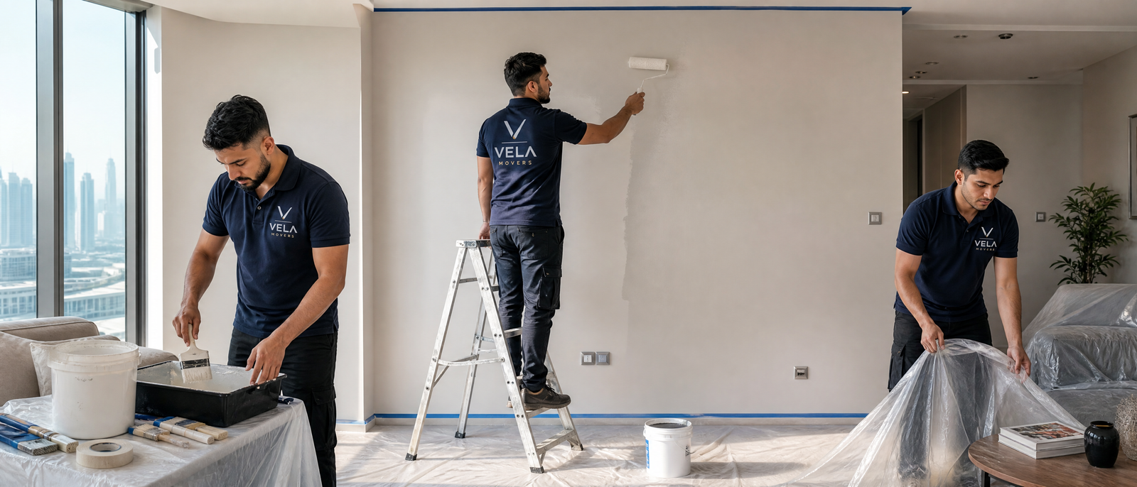 Interior wall painting in a Dubai home